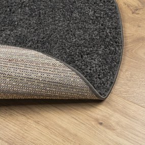 PAMPLONA antracit magas szálú bolyhos modern szőnyeg Ø 80 cm