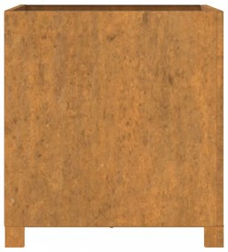 2 db rozsda színű corten acél növénytartó lábbal 49x47x50 cm