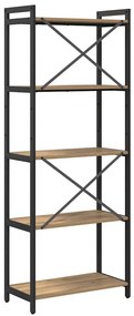 Könyvszekrény kézműves tölgy 60 x 30 x 153 cm Faanyag