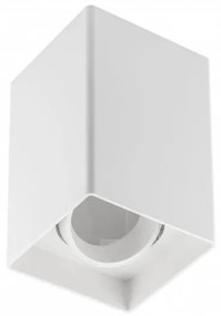 Lámpa Mennyezeti lámpatest RESTO, PC, 80x80x125 mm, IP20, max 20W, négyzet, fehér