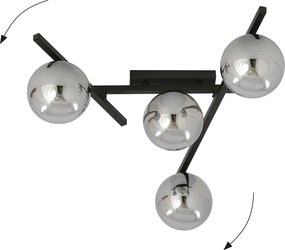 Emibig modern mennyezeti lámpa smart fekete grafit emi1104/4