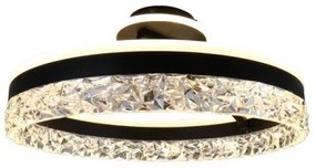 LED Dimmelhető felületre szerelhető csillár LED/86W/230V 3000-6500K fekete + távirányítás