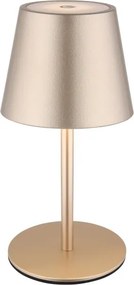 Globo 58488CH-LED VANNIE érintéses, dimmelhető, újratölthető kültéri asztali lámpa, 3W/5V, IP54, 1800mAh, sárgaréz