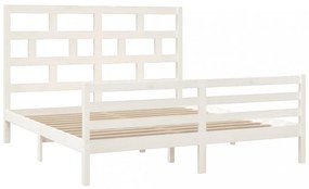Super King fehér tömör fa ágykeret 180 x 200 cm