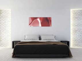 Kép - Piros absztrakt virág N⁰3 (120x50 cm)
