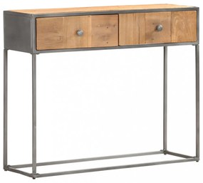 tömör újrahasznosított fa tálalóasztal 90 x 30 x 75 cm