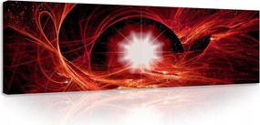 Vászonkép 145x45 Kozmikus energia ragyogás csillagok tér vörös köd