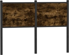 vidaXL füstös tölgy színű szerelt fa és acél csere fejtámla 120 cm