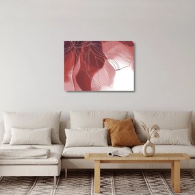 Üveg kép - Piros absztrakt virág N⁰1 (70x50 cm)