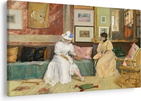 Kép - William Merritt Chase, A Friendly Call, reprodukciók (90x60 cm)