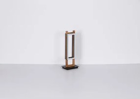 Globo 67266W Fali lámpa fém fekete matt, MDF sötétbarna, műanyag fehér, SzxM: 135x450mm, Mélység: 75mm, tartozék: LED 10W 230V, 1050lm forrás, 400lm kimenet, 3000K