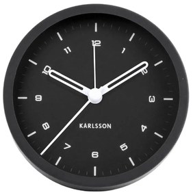 Tinge fekete ébresztőóra, ø 9 cm - Karlsson