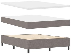 Box Spring Ágy matraccal &amp; Pad Taupe 160x200 cm Szövet
