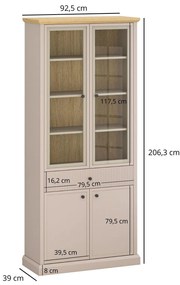 Vitrin Indices 3 (taupe + kő tölgy) . 1116873