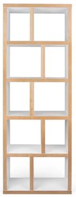 Fehér-natúr színű könyvespolc 70x198 cm Berlin – TemaHome