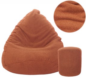 Ülőzsák lábtartóval világosbarna Teddy