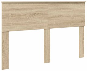 vidaXL Tárolós Ágy fejtámlával Sonoma tölgy 140 x 190 cm Faanyag