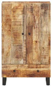 tömör mangófa és vas magasszekrény fiókkal 60x33x100 cm