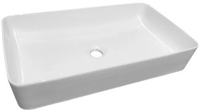 Erga Barbara, asztali mosogató 600x370x130 mm, fehér fényes, ERG-V03-YT-060-WH