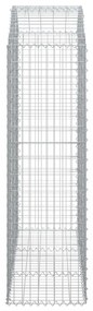 íves horganyzott vas gabion kosár 150x50x160/180 cm