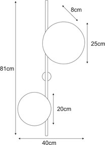 KAJA K-5804 TALAR Bézs Színű Fali Lámpa 2xG9 10W IP20