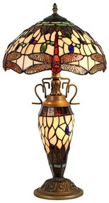 Prezent 1710 Tiffany asztali lámpa, 2x60W E27+1x7W E14
