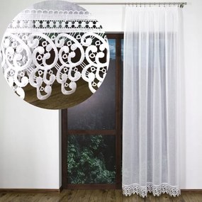 Függöny batiszt kész gipiurával 200x220 cm fehér