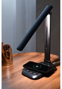 Immax 09106L - LUMI dimmelhető LED asztali lámpa vezeték nélküli Qi töltéssel LED/7W/230V fekete