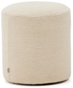 Krémszínű buklé puff Kaeli – Kave Home