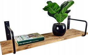 Fenyő polc tömör falra akasztható Loft 120cm rusztikus ipari