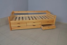 4+1 fiókos fenyő ágykeret 80x200 + ajándék ágyráccsal