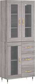 vidaXL szürke sonoma szerelt fa magasszekrény 69,5 x 34 x 180 cm