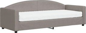 vidaXL tópszínű szövet kanapéágy matraccal 80 x 200 cm