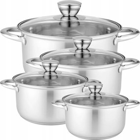 Hagyományos Edénykészlet Matteo fazék 8 részes 4,4L 2,6L 1,9L 1,25L