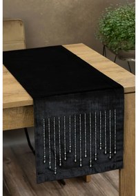 Royal3 bársony asztali futó Fekete 35x220 cm