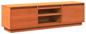 viaszbarna tömör fenyőfa TV-szekrény 140 x 35 x 40 cm