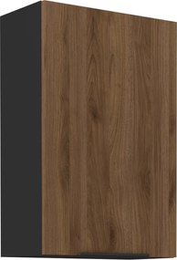 Felső szekrény, okapi dió/fekete, MENZO 60 G-90 1F