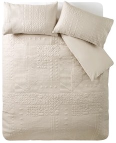 Bézs kétszemélyes ágyneműhuzat 200x200 cm Folkstone Geo – Catherine Lansfield
