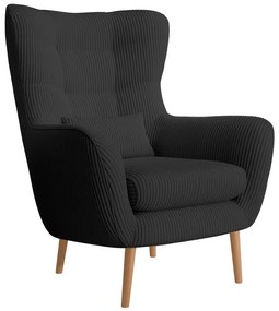 Fotel lábtartóval Veneza VZ2  (fekete + bükk). 1099393