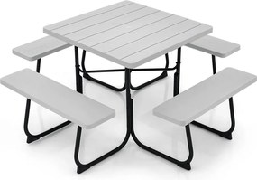 4 személyes piknik asztal napernyőtartóval