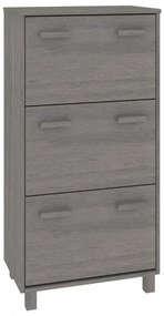HAMAR világosszürke tömör fenyőfa cipőszekrény 59,5x35x117 cm