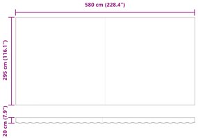 Manuális Behúzható Napernyő Narancssárga és Barna 600x300 cm