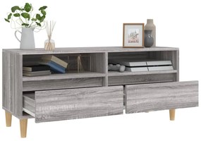 szürke sonoma színű szerelt fa TV-szekrény 100x34,5x44,5 cm
