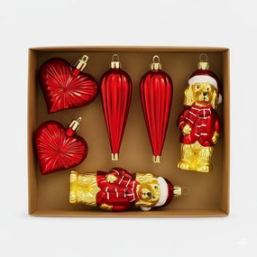 Karácsonyfa gömbök Törhetetlen Karácsonyi Karácsonyfadíszek 6 db 449/4