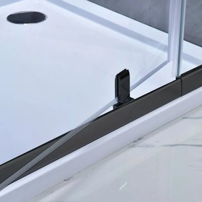 Flexi állítható zuhanyajtó 86-101x185 cm fekete