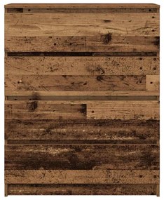 antik fa színű szerelt fa tálalószekrény 80x35x99 cm