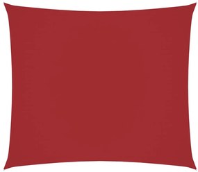 piros téglalap alakú oxford-szövet napvitorla 2,5 x 3 m