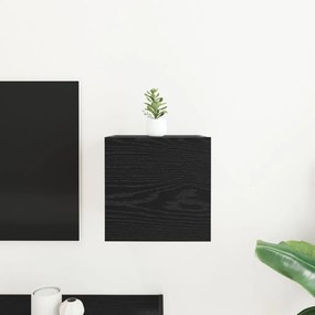 Fali TV Szekrény Fekete Tölgy 30,5x30x30 cm