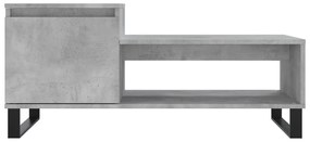 Betonszürke szerelt fa dohányzóasztal 100 x 50 x 45 cm