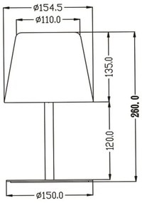 Lucide 13815/02/99 - LED RGBW Dimmelhető asztali lámpa RIO LED/1,8W/3,7V fekete